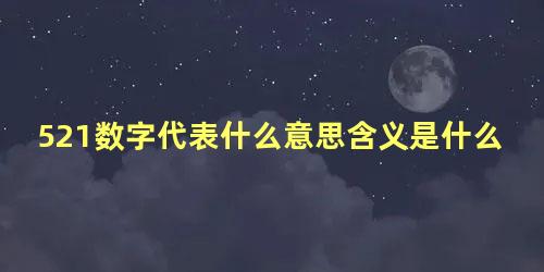 521数字代表什么意思含义是什么