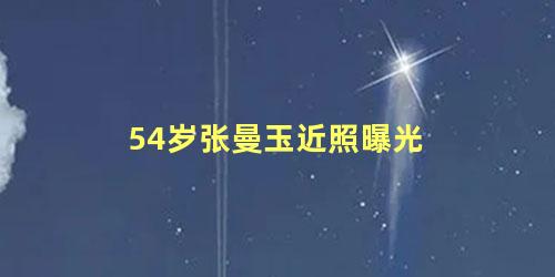 54岁张曼玉近照曝光