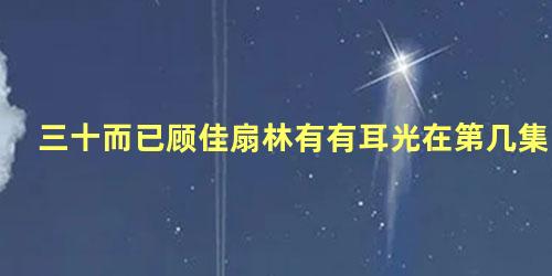 三十而已顾佳扇林有有耳光在第几集