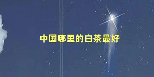 中国哪里的白茶最好