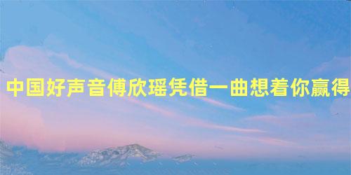 中国好声音傅欣瑶凭借一曲想着你赢得导师青睐