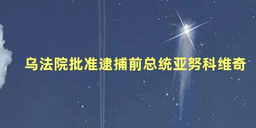 乌法院批准逮捕前总统亚努科维奇