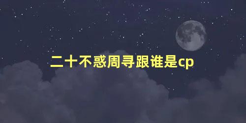 二十不惑周寻跟谁是cp