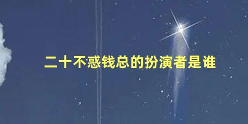 二十不惑钱总的扮演者是谁