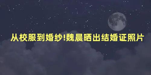 从校服到婚纱!魏晨晒出结婚证照片 从校服到婚纱!魏晨晒出结婚证照片