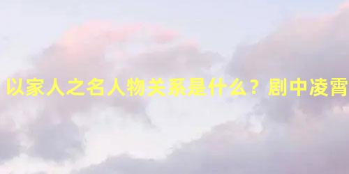 以家人之名人物关系是什么？剧中凌霄的官配是谁？