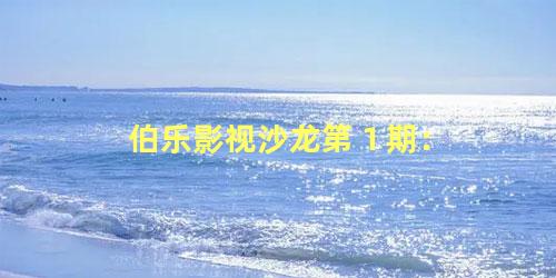 伯乐影视沙龙第１期：