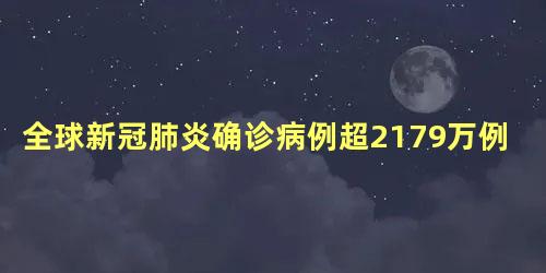 全球新冠肺炎确诊病例超2179万例