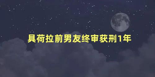 具荷拉前男友终审获刑1年