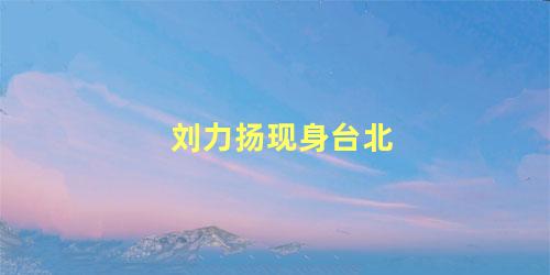 刘力扬现身台北