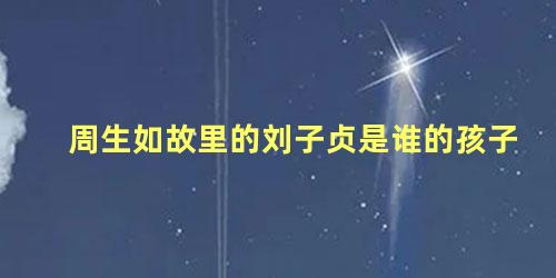 周生如故里的刘子贞是谁的孩子