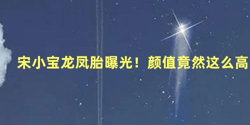 宋小宝龙凤胎曝光！颜值竟然这么高