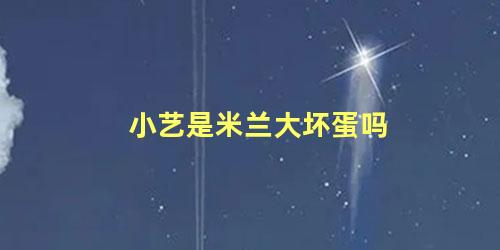 小艺是米兰大坏蛋吗