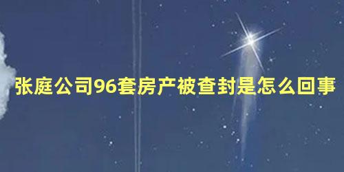 张庭公司96套房产被查封是怎么回事