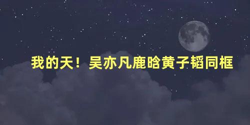 我的天！吴亦凡鹿晗黄子韬同框