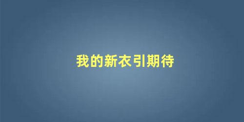 我的新衣引期待