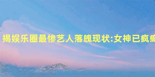 揭娱乐圈最惨艺人落魄现状:女神已疯癫