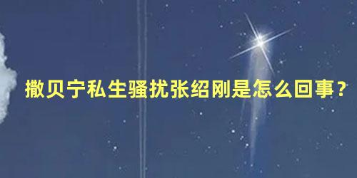 撒贝宁私生骚扰张绍刚是怎么回事？