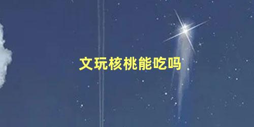 文玩核桃能吃吗