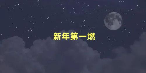 新年第一燃