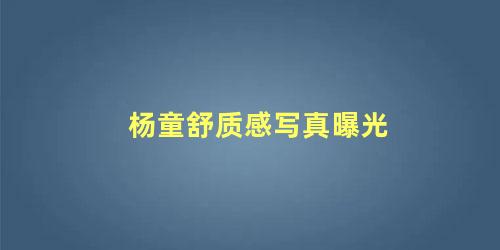 杨童舒质感写真曝光