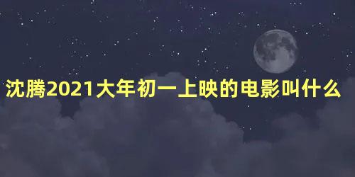沈腾2021大年初一上映的电影叫什么