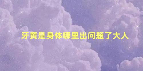 牙黄是身体哪里出问题了大人