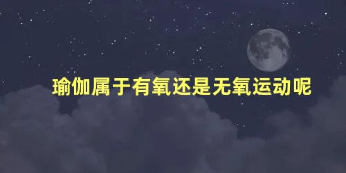 瑜伽属于有氧还是无氧运动呢
