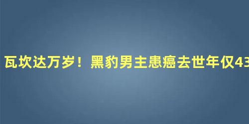 瓦坎达万岁！黑豹男主患癌去世年仅43岁