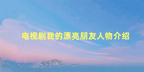 电视剧我的漂亮朋友人物介绍