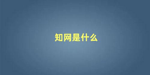 知网是什么