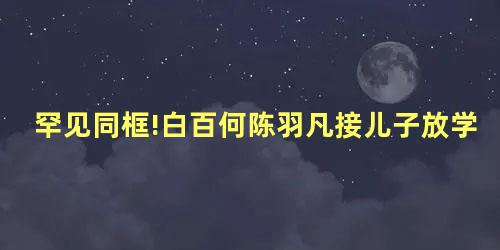 罕见同框!白百何陈羽凡接儿子放学 罕见同框!白百何陈羽凡接儿子放学