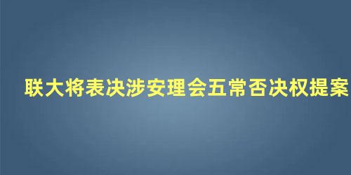 联大将表决涉安理会五常否决权提案