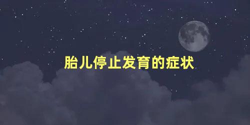 胎儿停止发育的症状