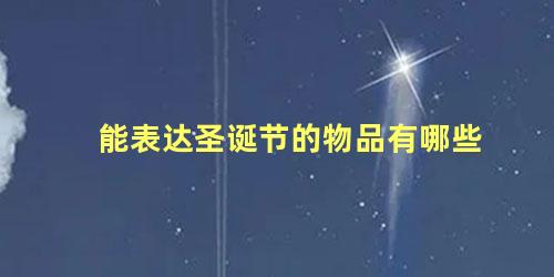 能表达圣诞节的物品有哪些