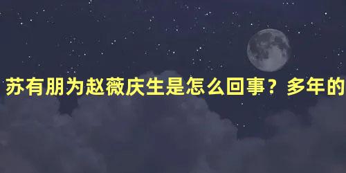 苏有朋为赵薇庆生是怎么回事？多年的好友未成情侣好可惜