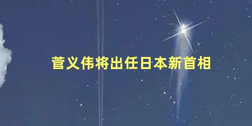 菅义伟将出任日本新首相