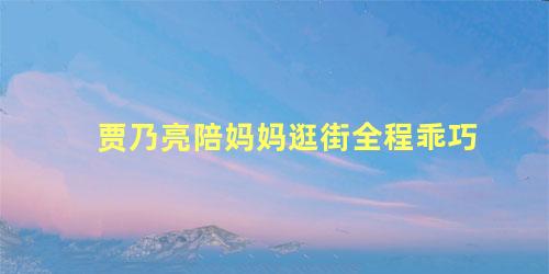 贾乃亮陪妈妈逛街全程乖巧