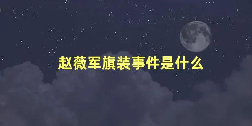 赵薇军旗装事件是什么