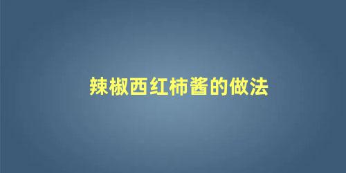 辣椒西红柿酱的做法
