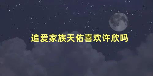 追爱家族天佑喜欢许欣吗