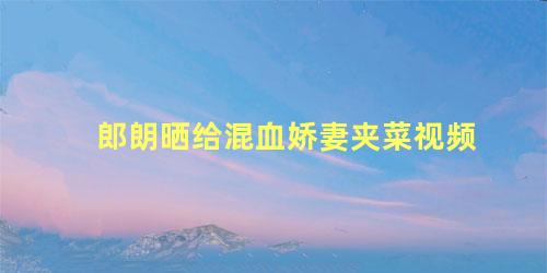 郎朗晒给混血娇妻夹菜视频