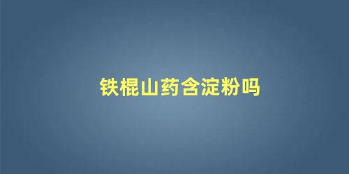 铁棍山药含淀粉吗