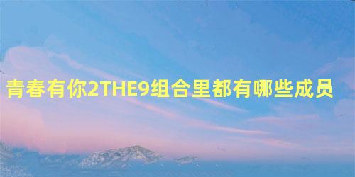 青春有你2THE9组合里都有哪些成员