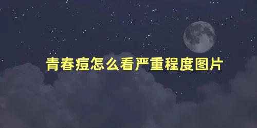 青春痘怎么看严重程度图片
