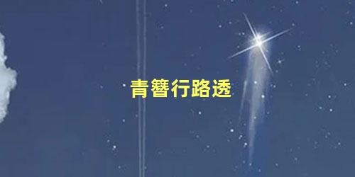 青簪行路透