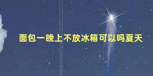 面包一晚上不放冰箱可以吗夏天