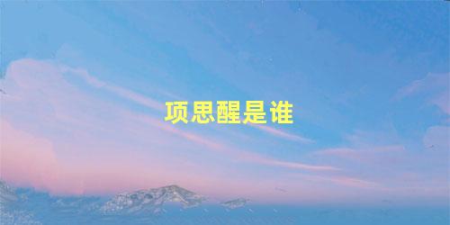 项思醒是谁
