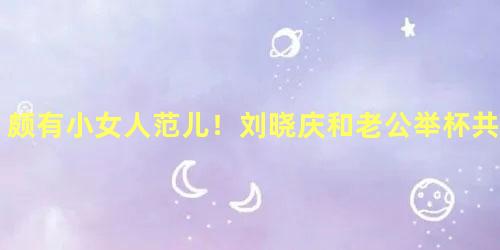 颇有小女人范儿！刘晓庆和老公举杯共饮秀恩爱