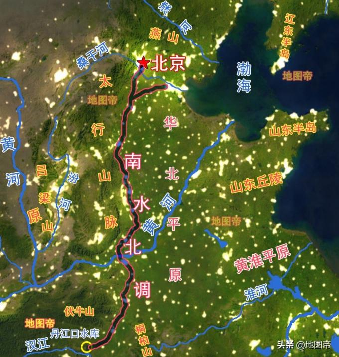 南水北调是从哪里开始到哪里结束